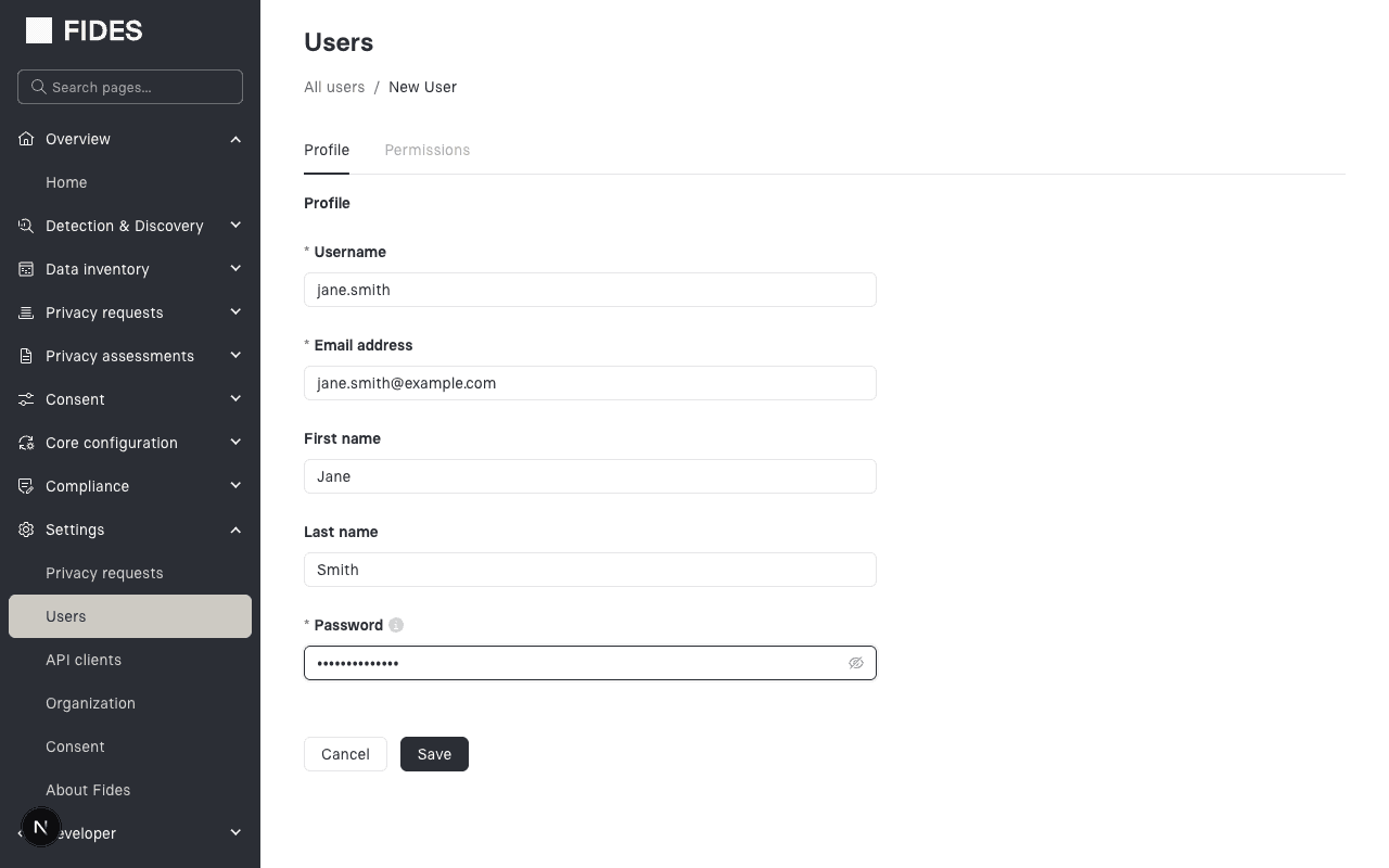 Create approver user